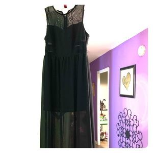 Long sheer maxi dress